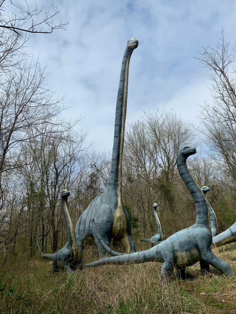 Exhibits at Dinosaur World in Cave City, Kentucky.