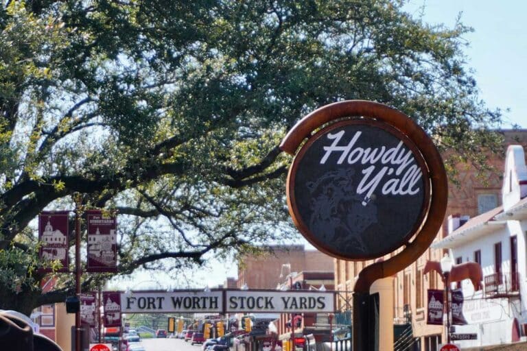 The Fort Worth Stockyards in Fort Worth, Texas.