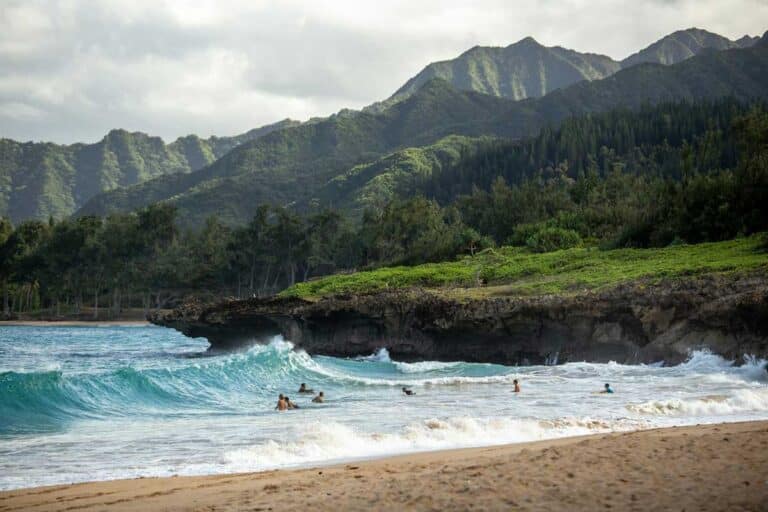 Beach in northern Oahu, Hawaii.