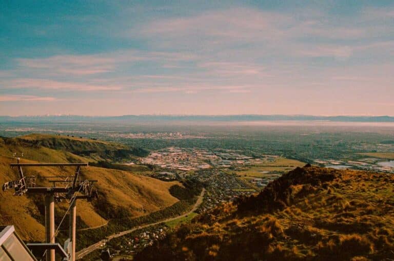The view from the Christchurch Gondola on New Zealand's South Island.