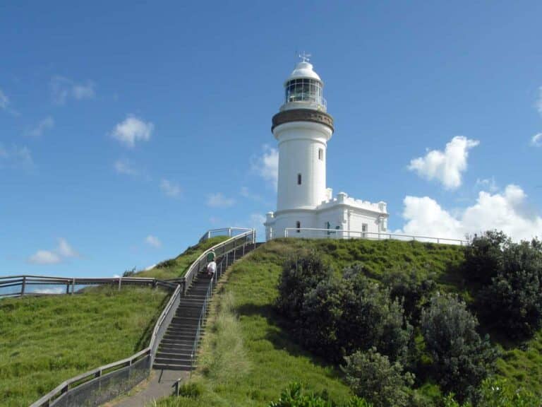 The Cape Byron Lighthouse in Byron Bay, New South Wales.